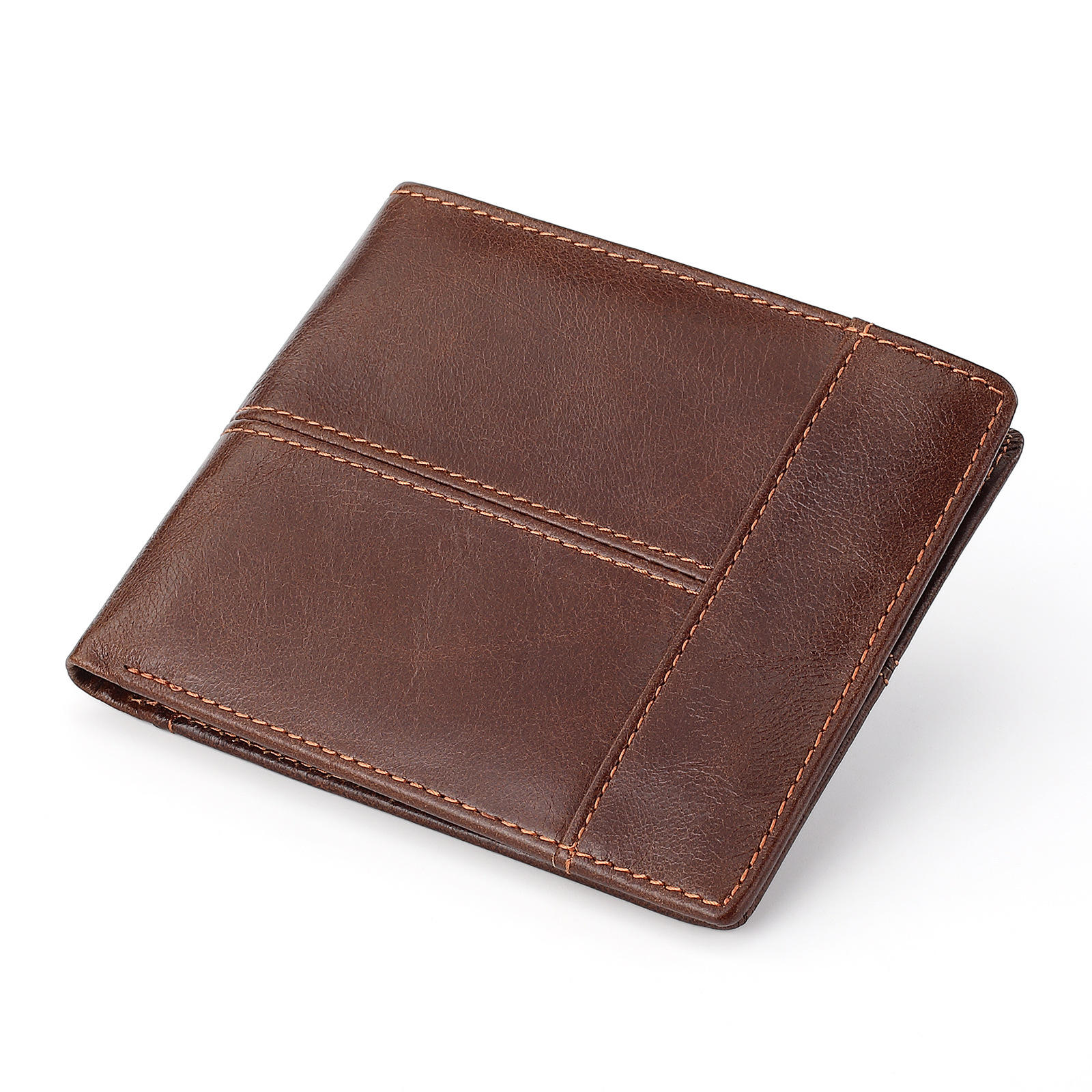 Genuine leather men's wallet, rfid anti-theft short style, top layer cowhide multi-slot, 20% off men's wallet, ID bag