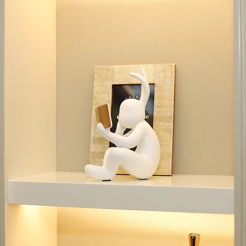 Cartoon rabbit ornament light luxury minimalist living room foyer study creative children's room decoration
