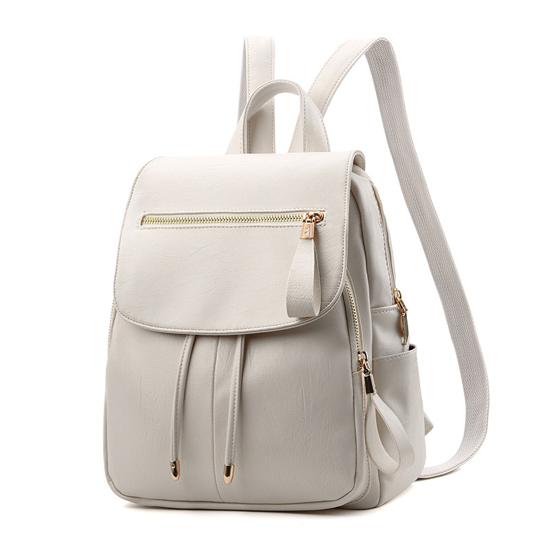 Women's handbag Korean version soft leather backpack student travel bag