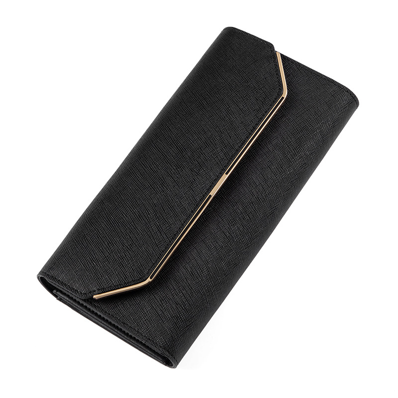 Leather long wallet for women, mobile phone case, fashionable and simple clutch, multi-functional women's wallet
