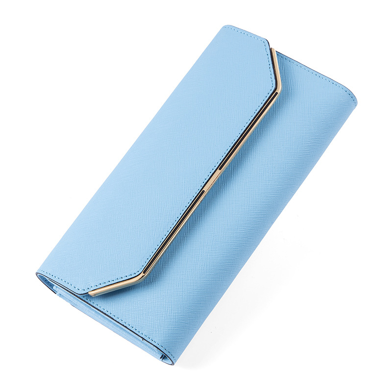 Leather long wallet for women, mobile phone case, fashionable and simple clutch, multi-functional women's wallet