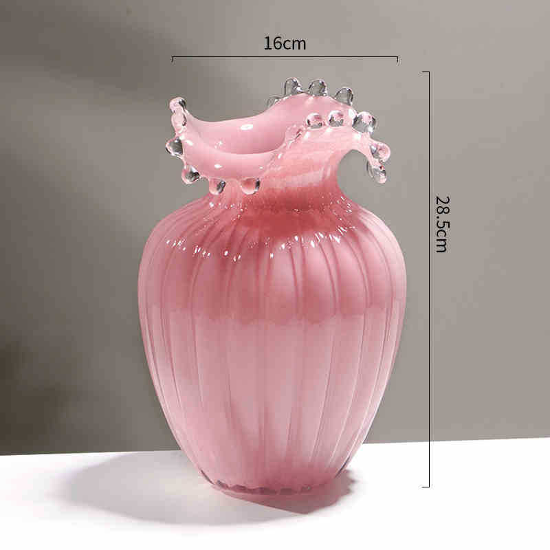 Cream-style Fenton vintage vases, housewarming gifts, glass Internet celebrity creative decorative items, living room home flower arrangements