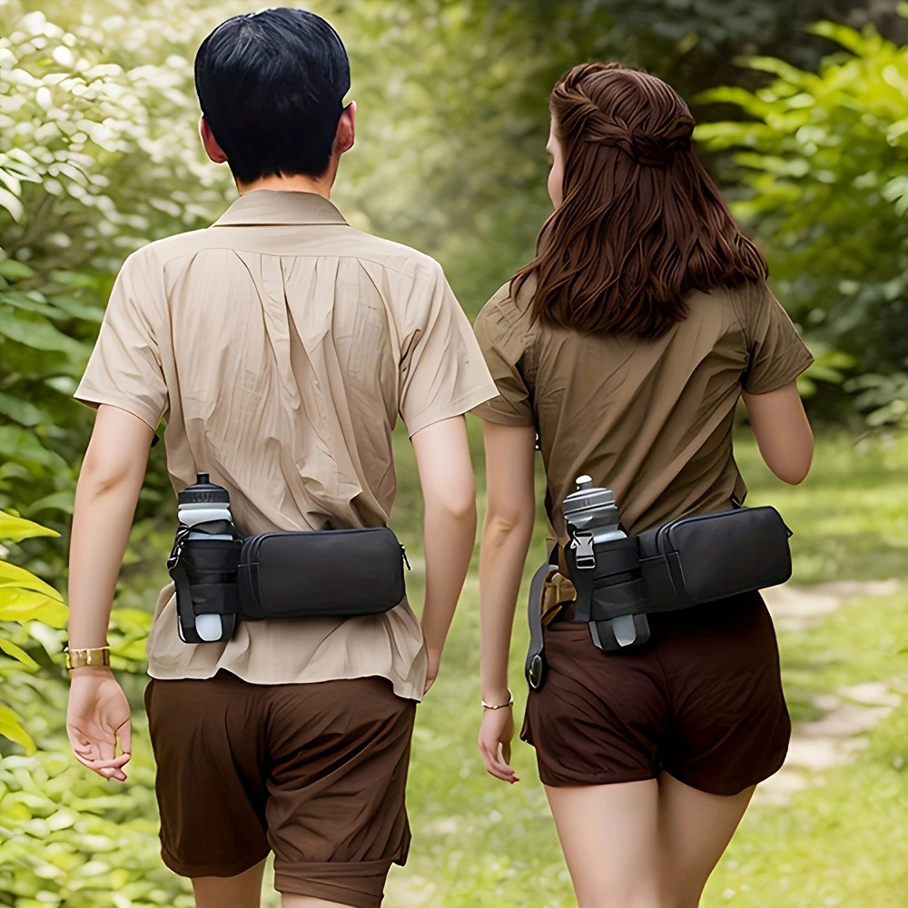 2025 Amazon Trendy New Sports Waterproof Waist Bag Large Capacity Portable Morning Exercise Waist Bag Simple Running