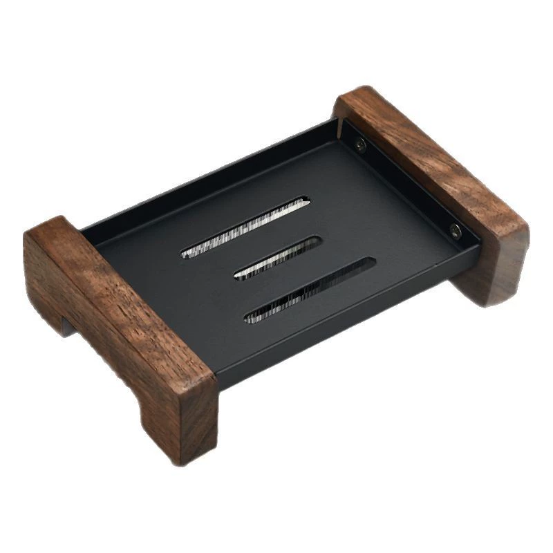Walnut soap dish, household countertop drain soap box