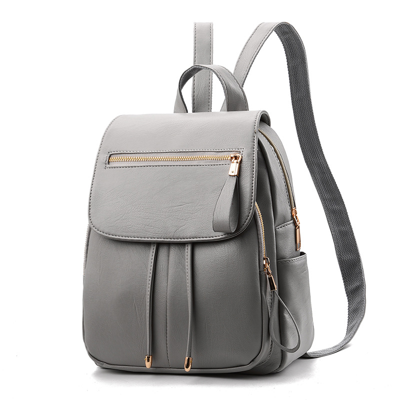 Women's handbag Korean version soft leather backpack student travel bag