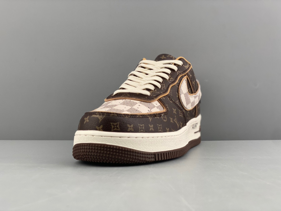 Nike Air Force 1 Low Louis Vuitton Monogram Brown Damier Azur – NIKE1084