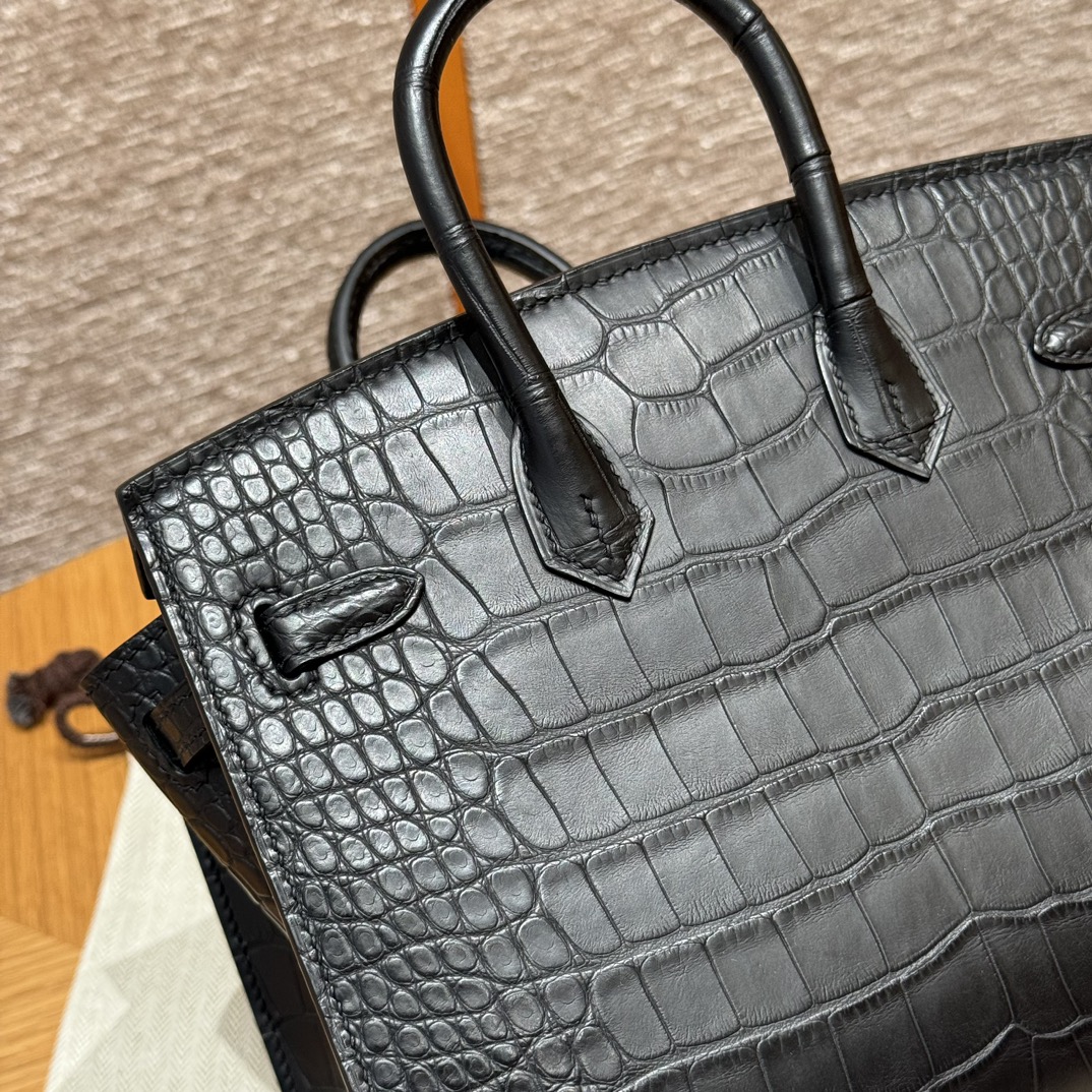 Hermès Birkin 20 black Matte Alligator
