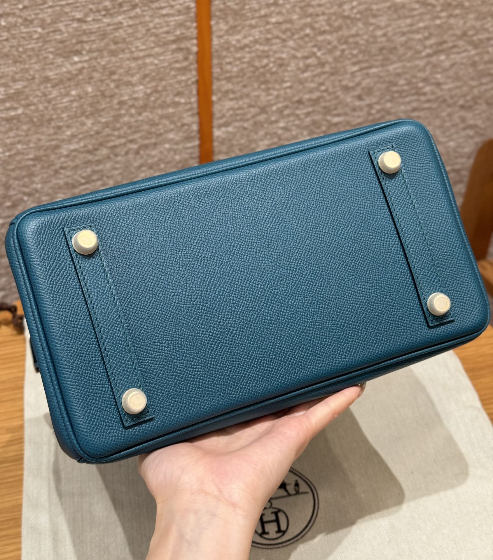 Hermès Birkin 25 Bosphorus Green Epsom Retourne