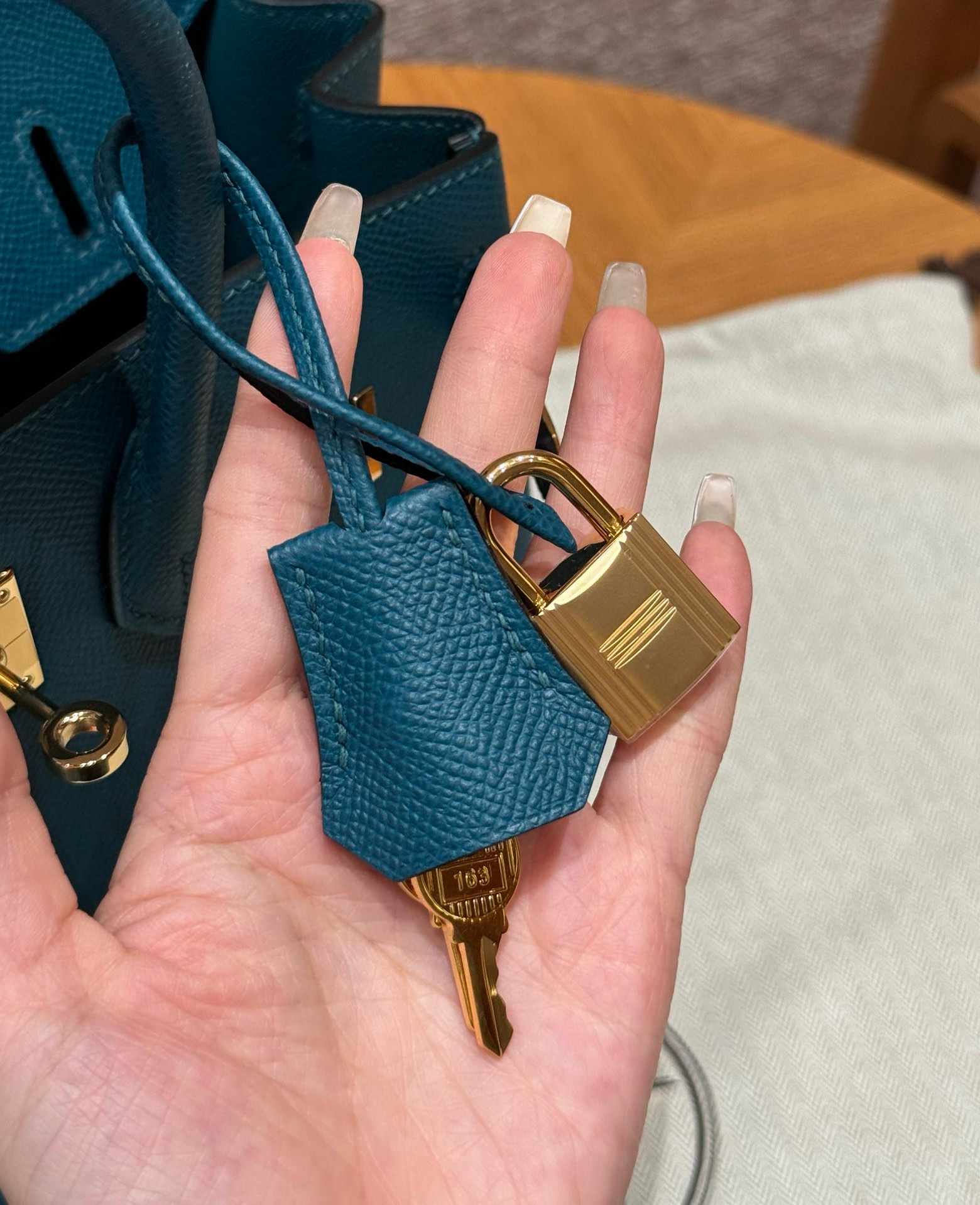 Hermès Birkin 25 Bosphorus Green Epsom Retourne