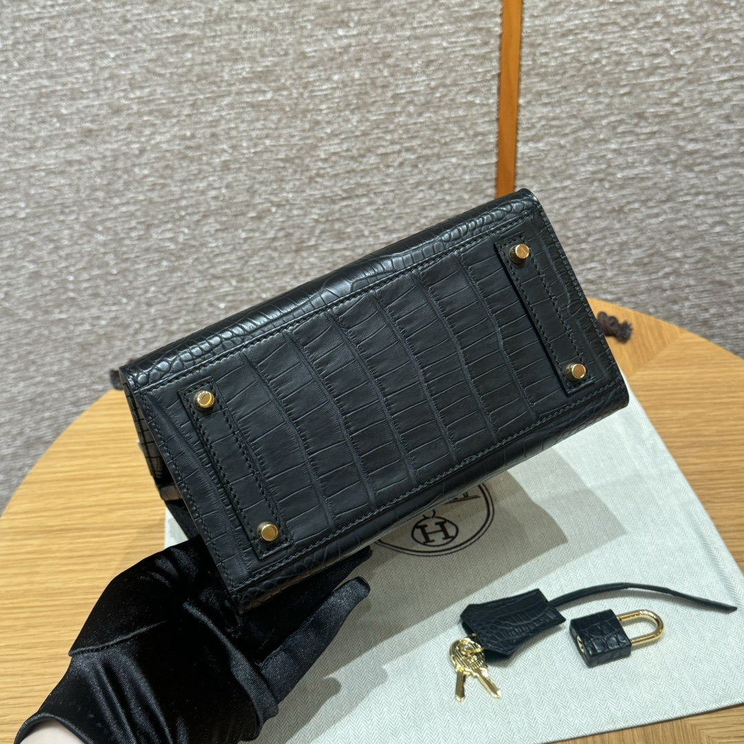 Hermès Birkin 20 black Matte Alligator