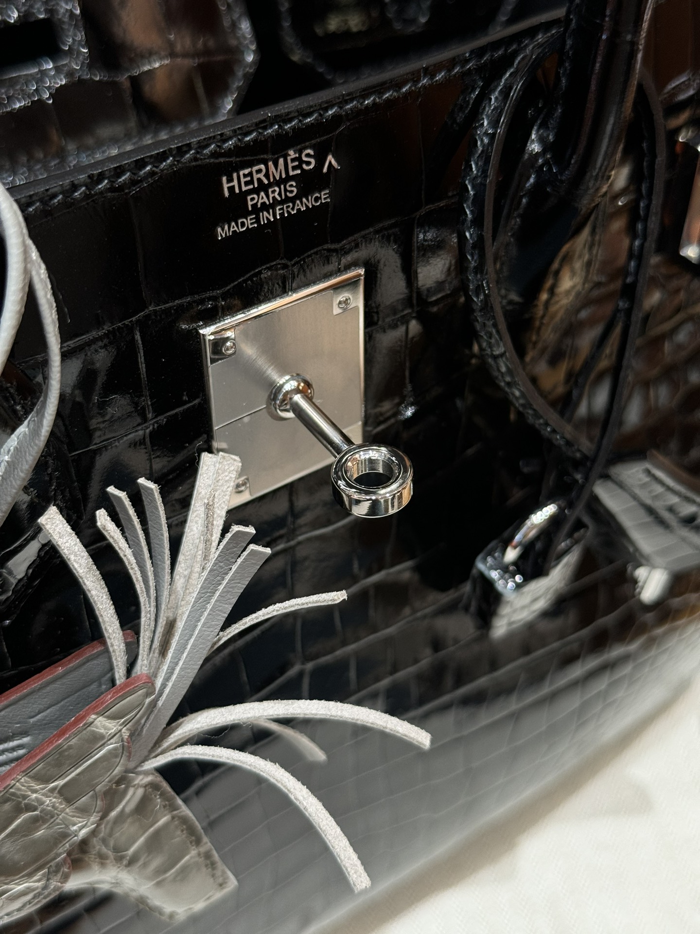 Hermès Birkin 30 black Porosus Crocodile