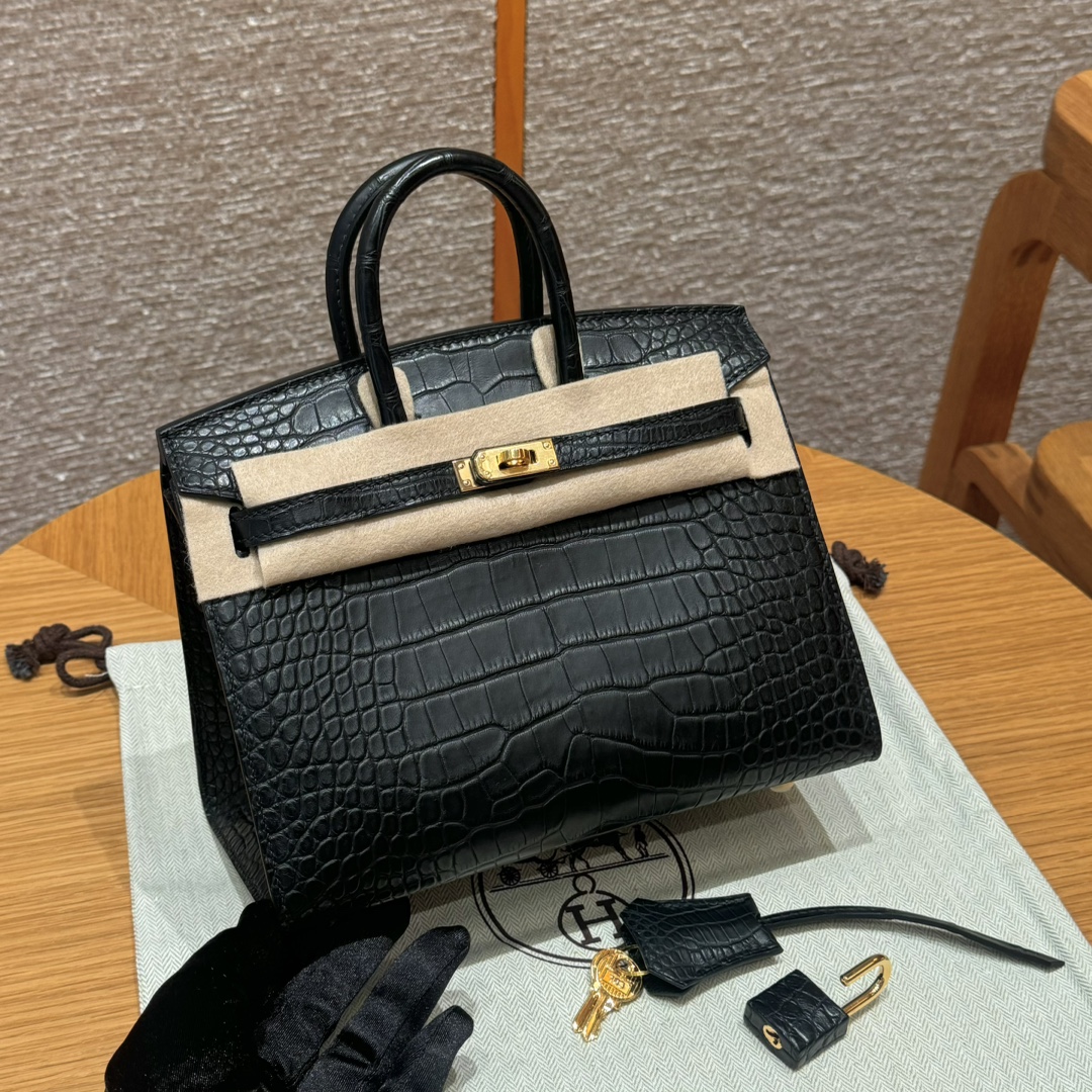 Hermès Birkin 20 black Matte Alligator