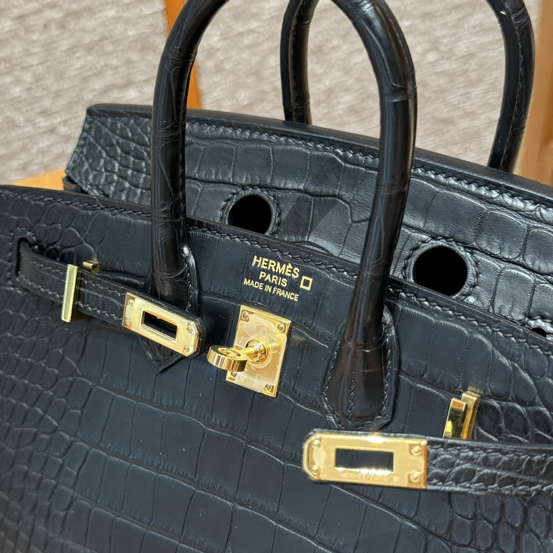 Hermès Birkin 20 black Matte Alligator