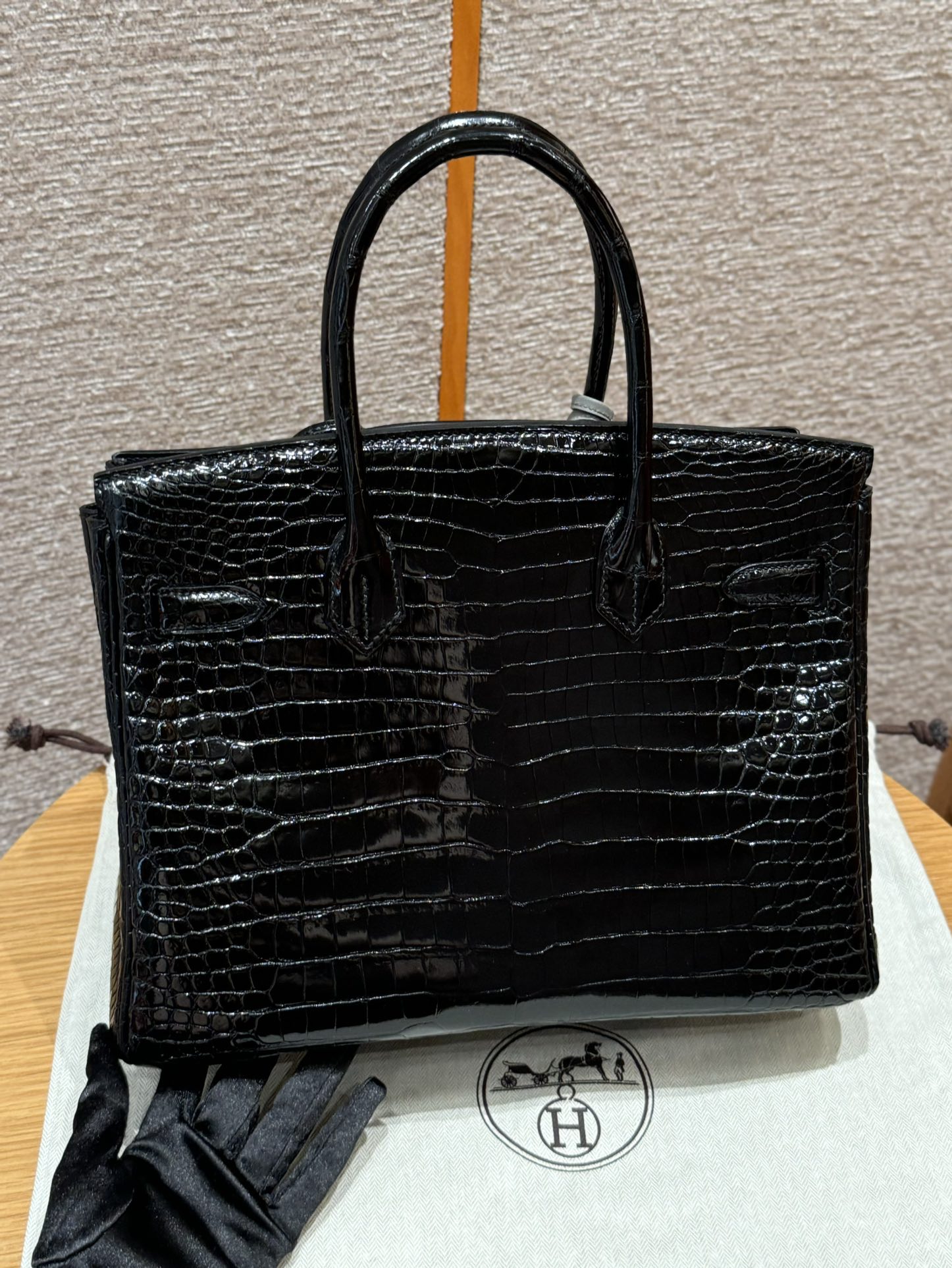 Hermès Birkin 30 black Porosus Crocodile