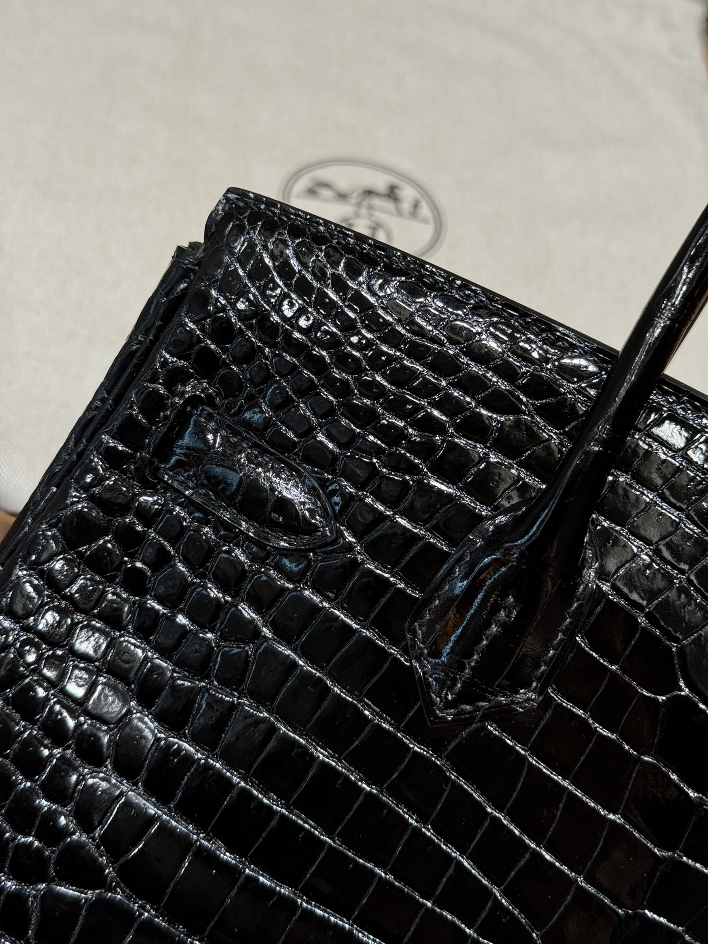 Hermès Birkin 30 black Porosus Crocodile