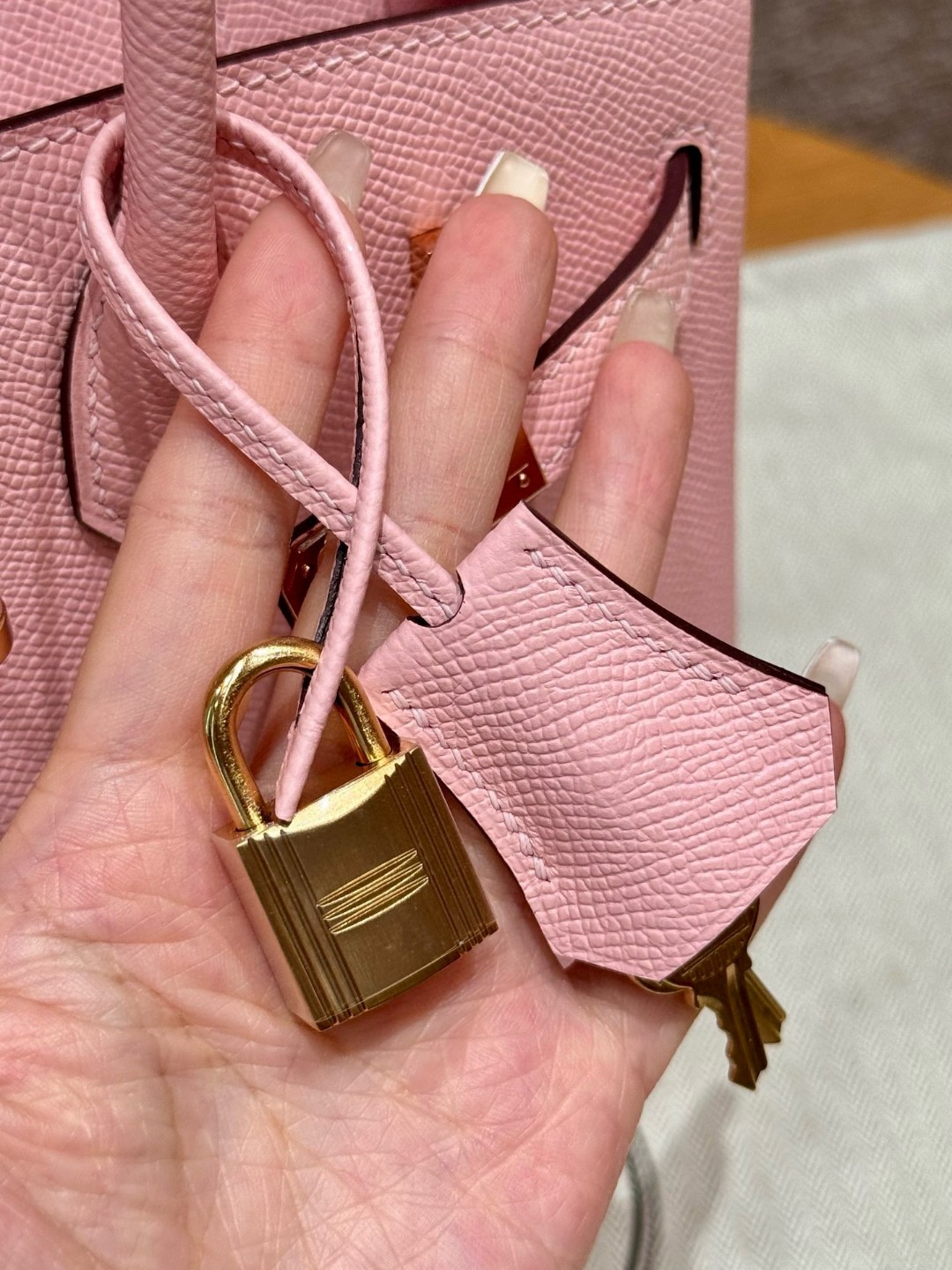 Hermès Birkin 25 3Q Rose Sakura Epsom Retourne
