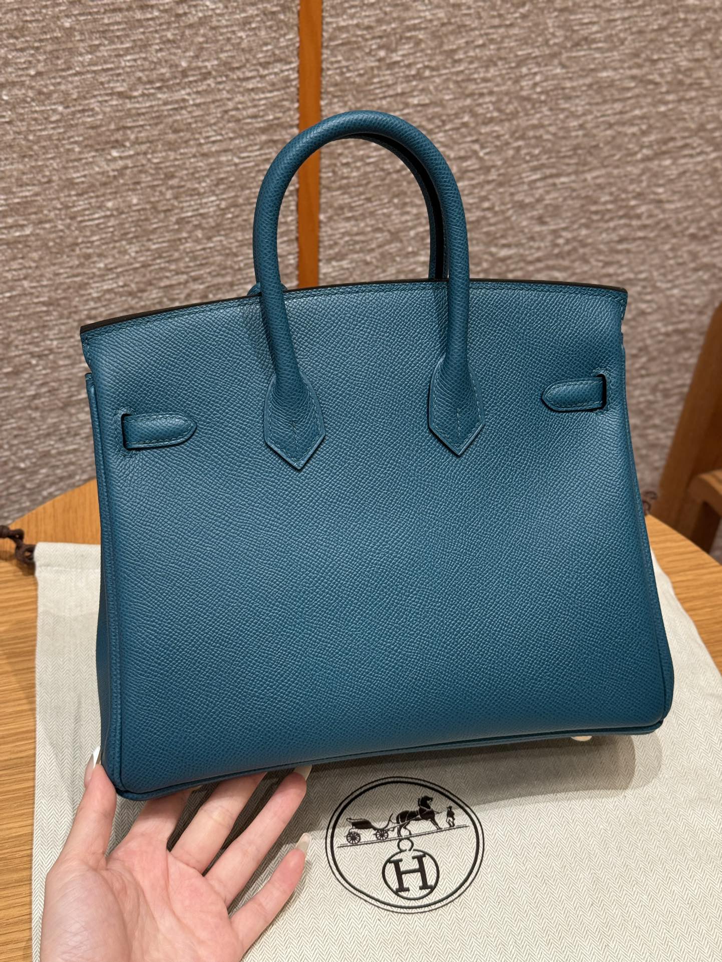 Hermès Birkin 25 Bosphorus Green Epsom Retourne