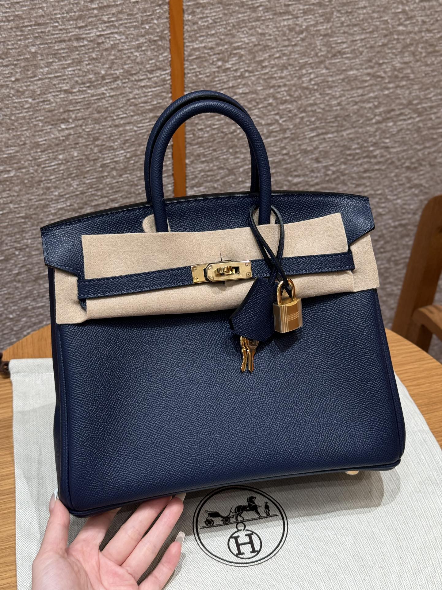 Hermès Birkin 25 Bosphorus Green Epsom Retourne