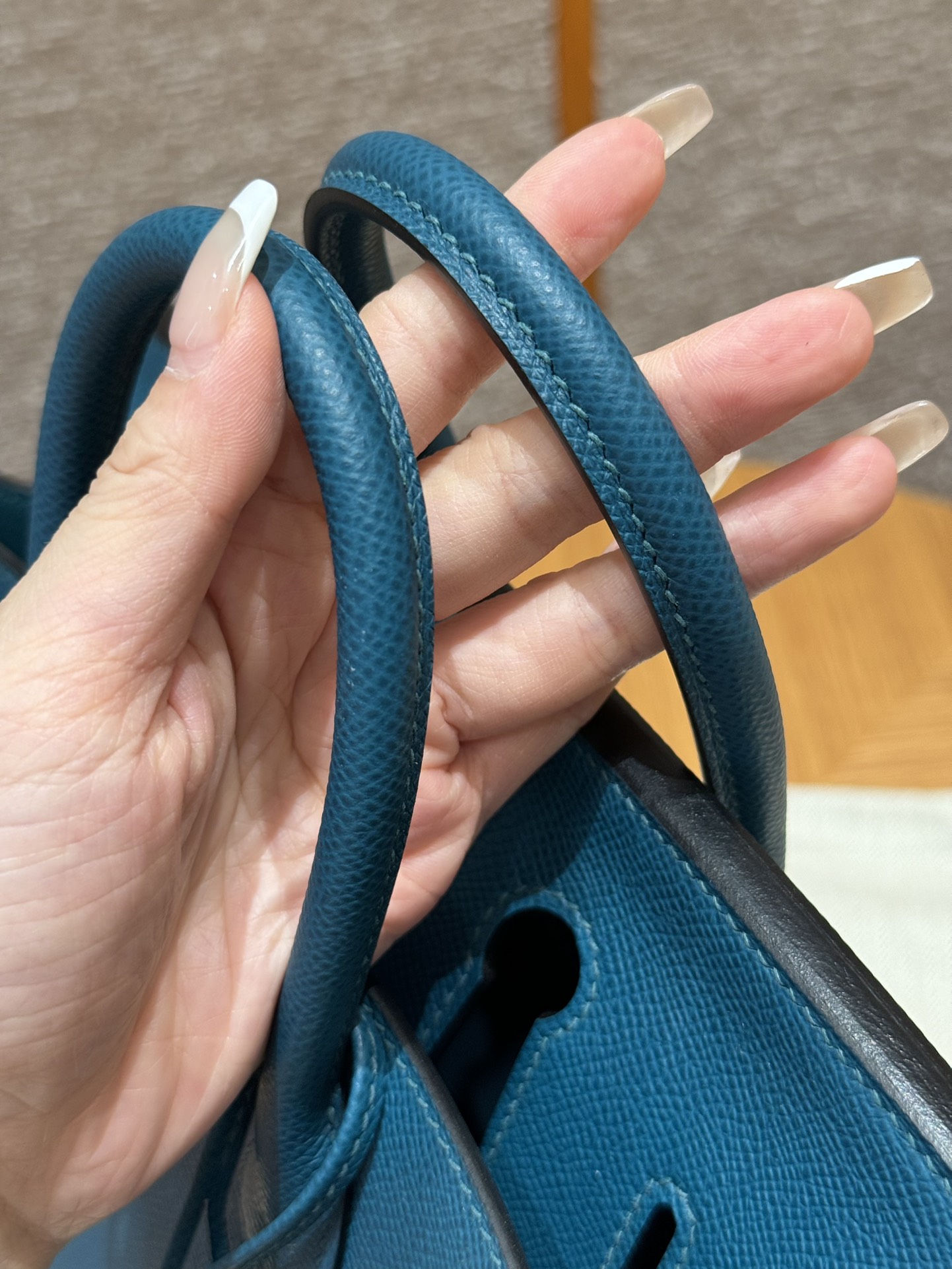 Hermès Birkin 25 Bosphorus Green Epsom Retourne