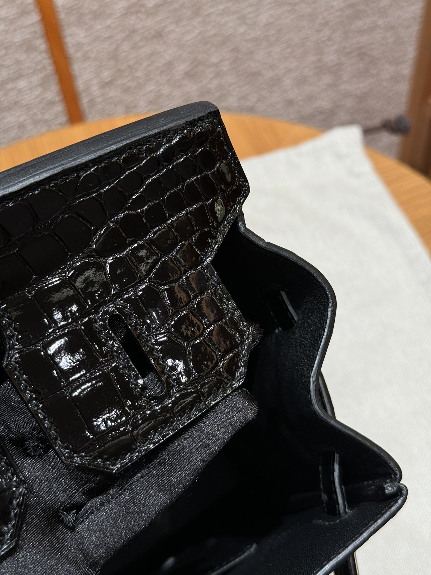 Hermès Birkin 30 black Porosus Crocodile