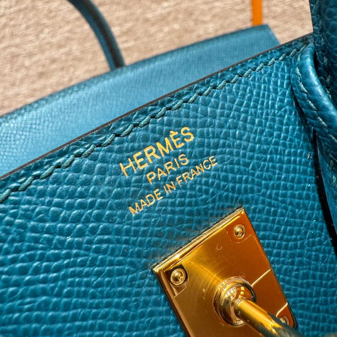 Hermès Birkin 25 Bosphorus Green Epsom Retourne