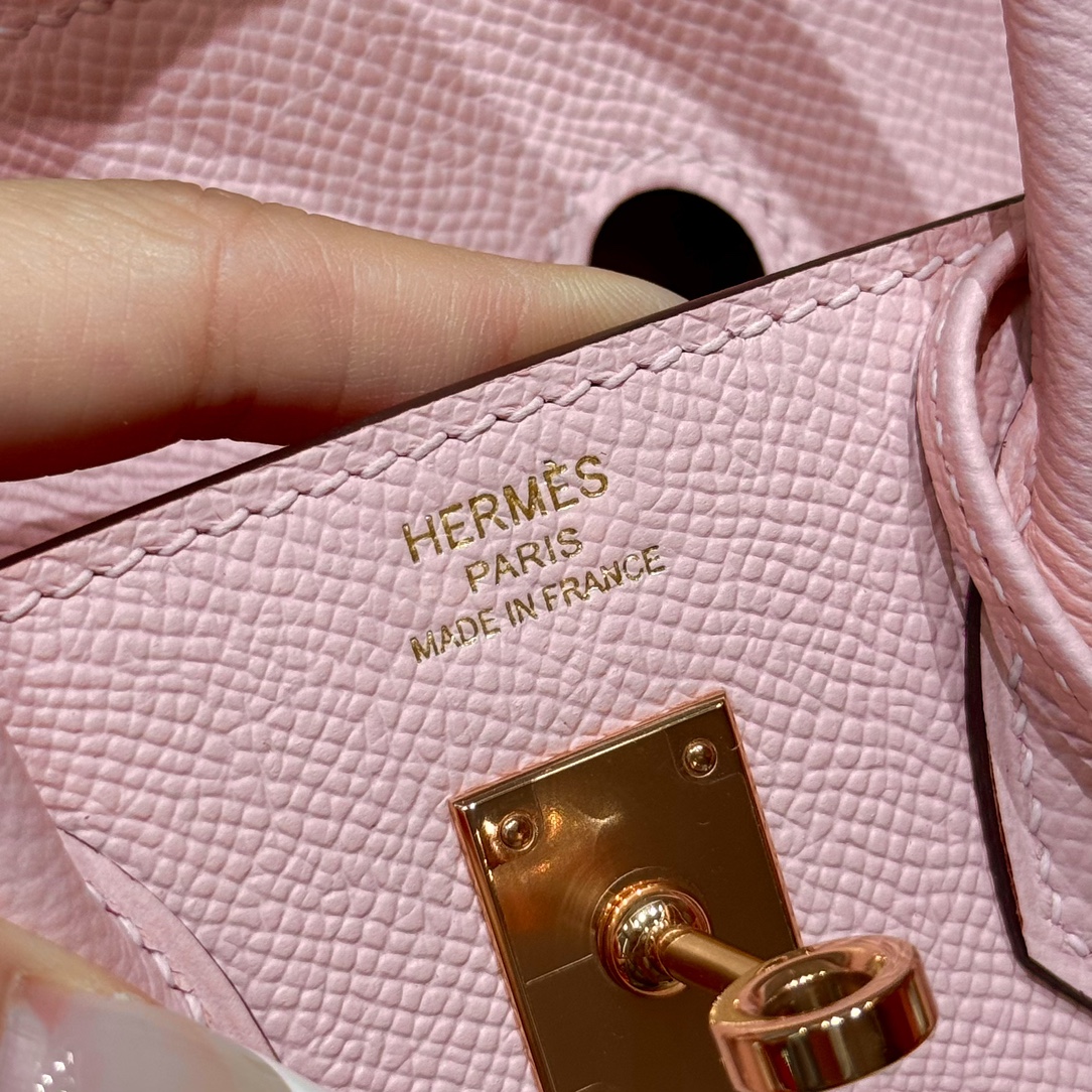 Hermès Birkin 25 3Q Rose Sakura Epsom Retourne