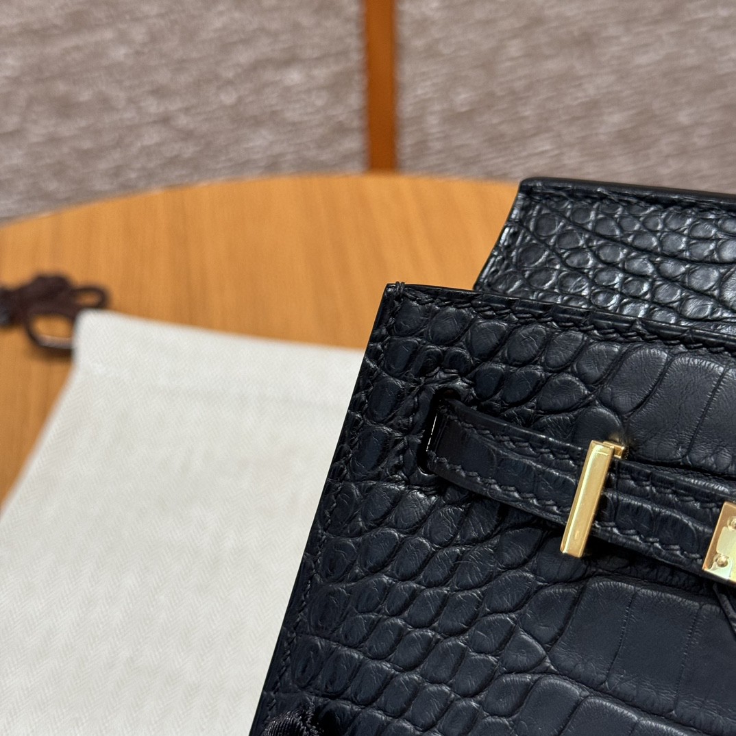 Hermès Birkin 20 black Matte Alligator
