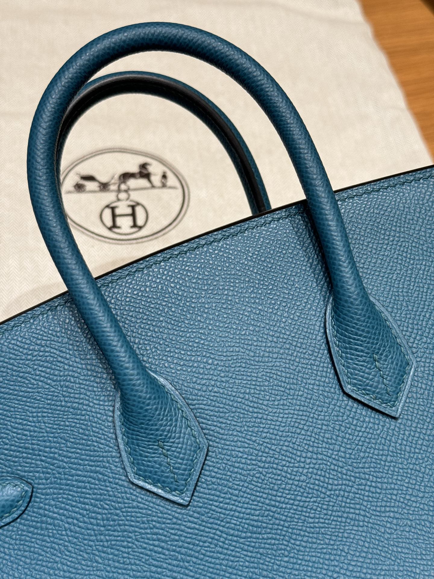 Hermès Birkin 25 Bosphorus Green Epsom Retourne