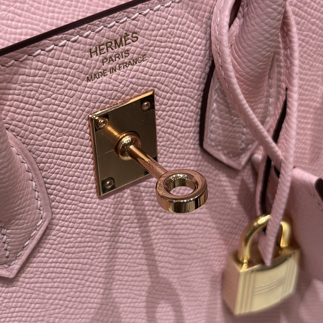 Hermès Birkin 25 3Q Rose Sakura Epsom Retourne