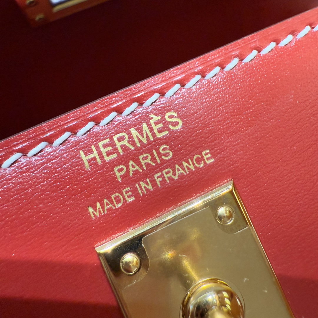 Hermès  Kelly 25 Rouge piment Box