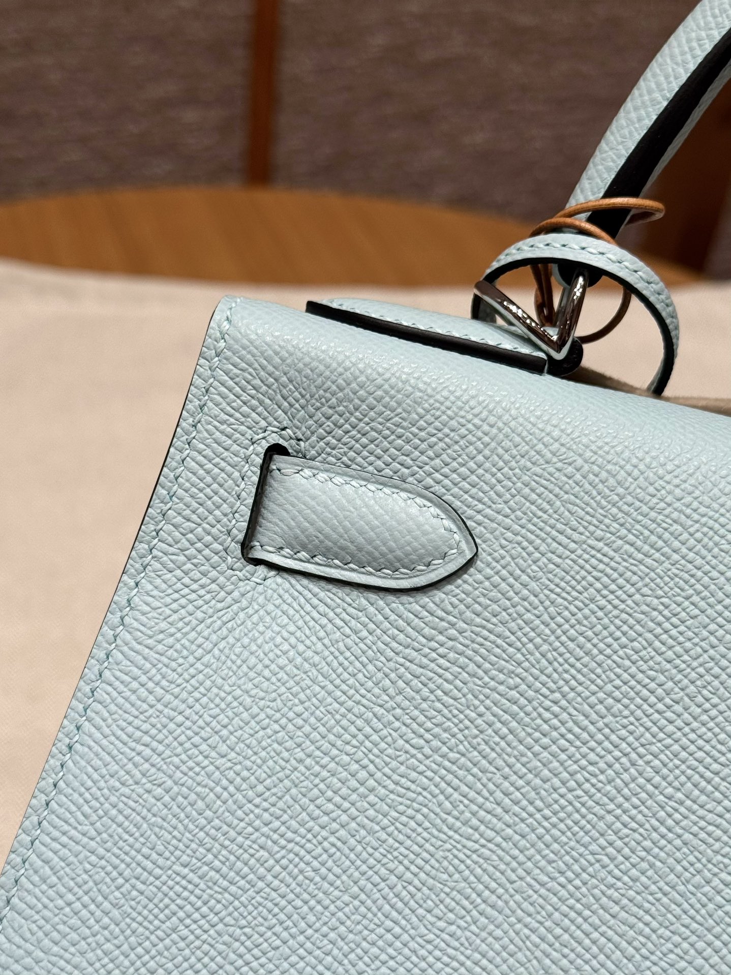 Hermès  Kelly 28 Blue zephyr eposm