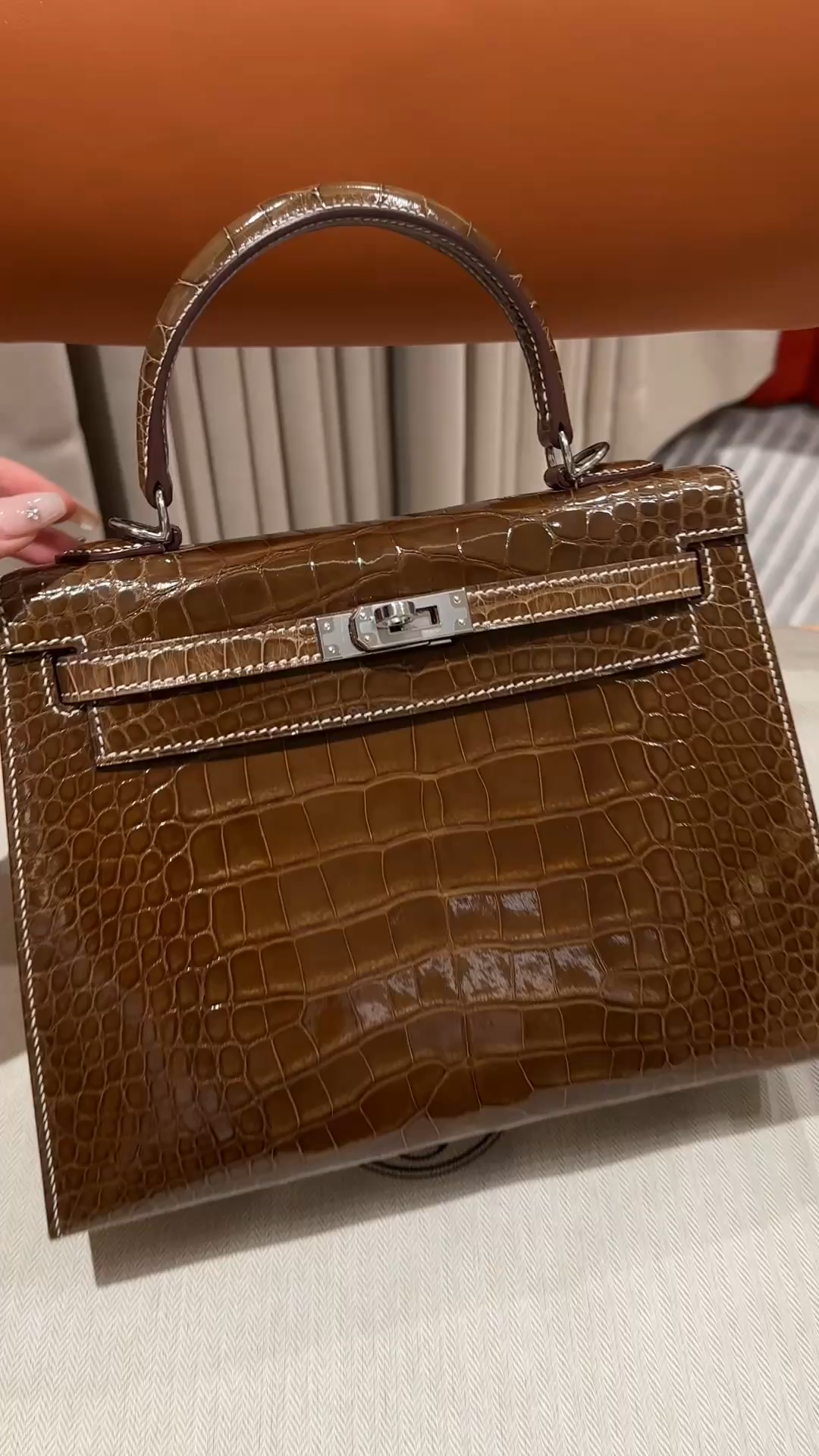 Hermès  Kelly 25 Ficelli  Alligator
