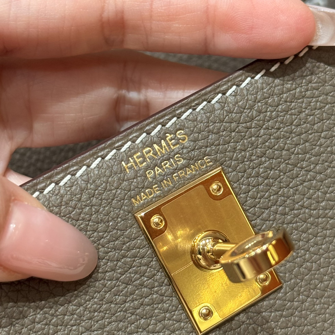 Hermès  Kelly 25 Etoupe Togo