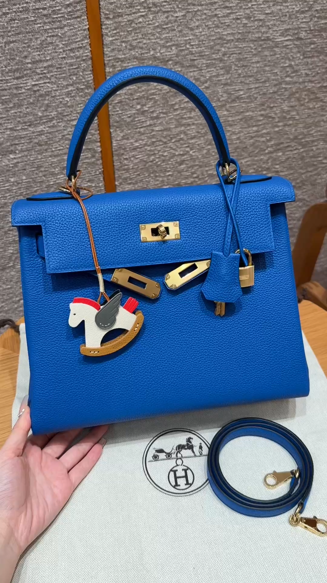 Hermès  Kelly 25 Blue France Togo