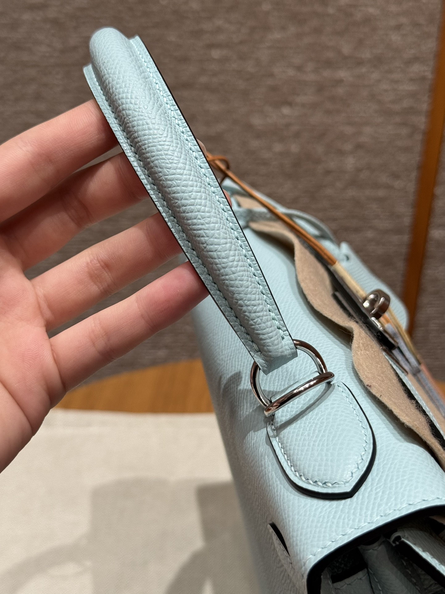 Hermès  Kelly 28 Blue zephyr eposm