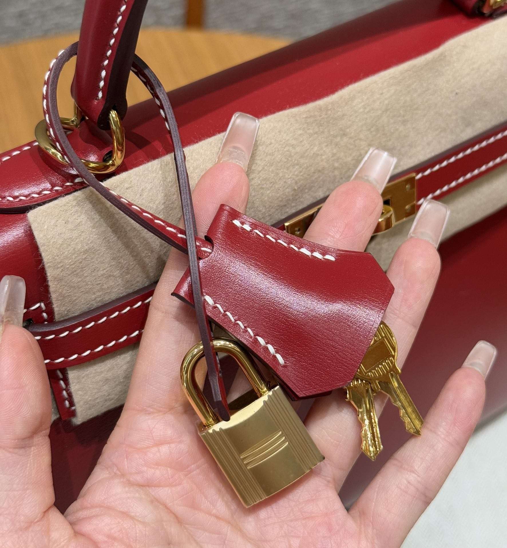 Hermès  Kelly 25 Rouge piment Box