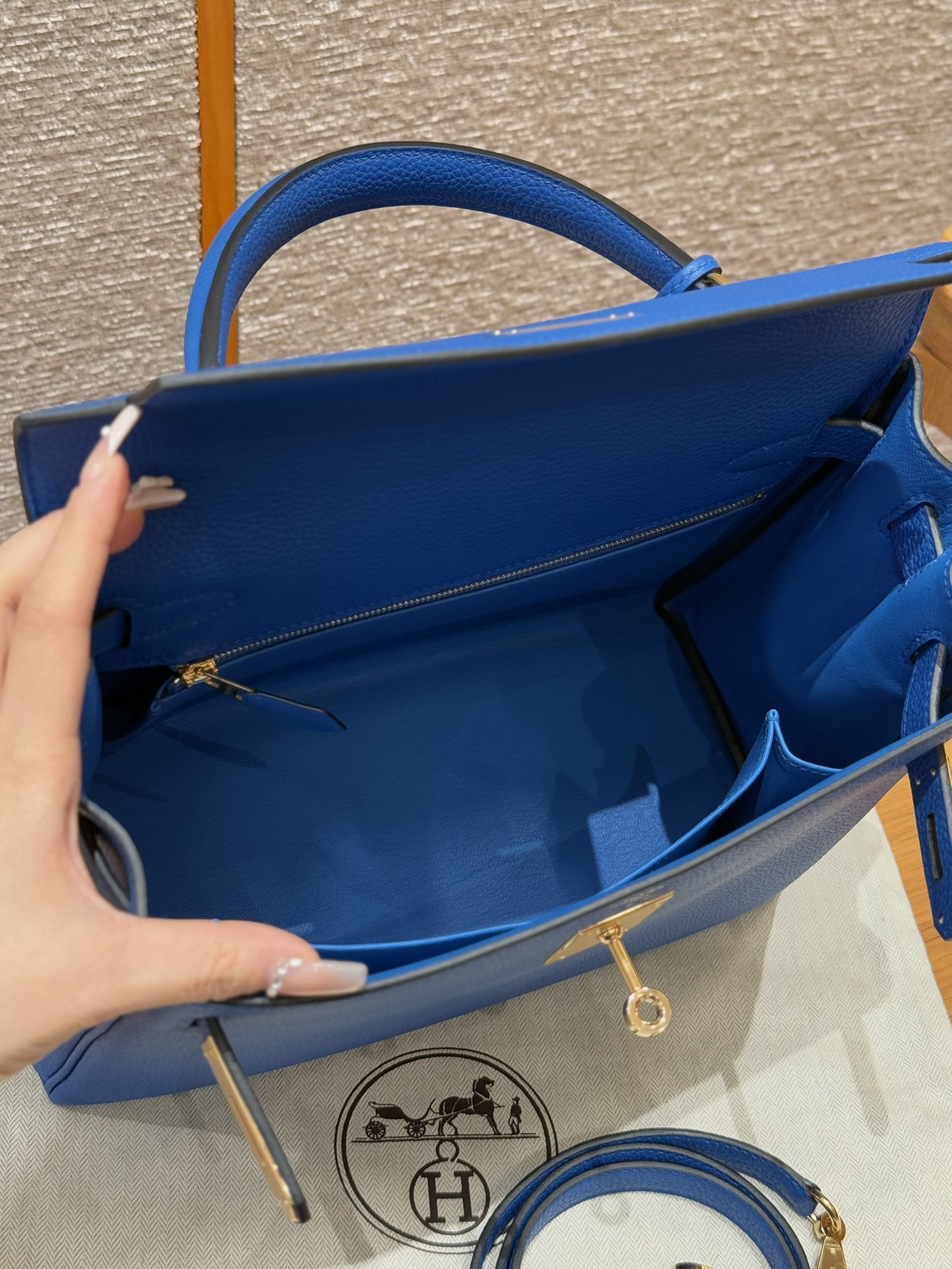 Hermès  Kelly 25 Blue France Togo