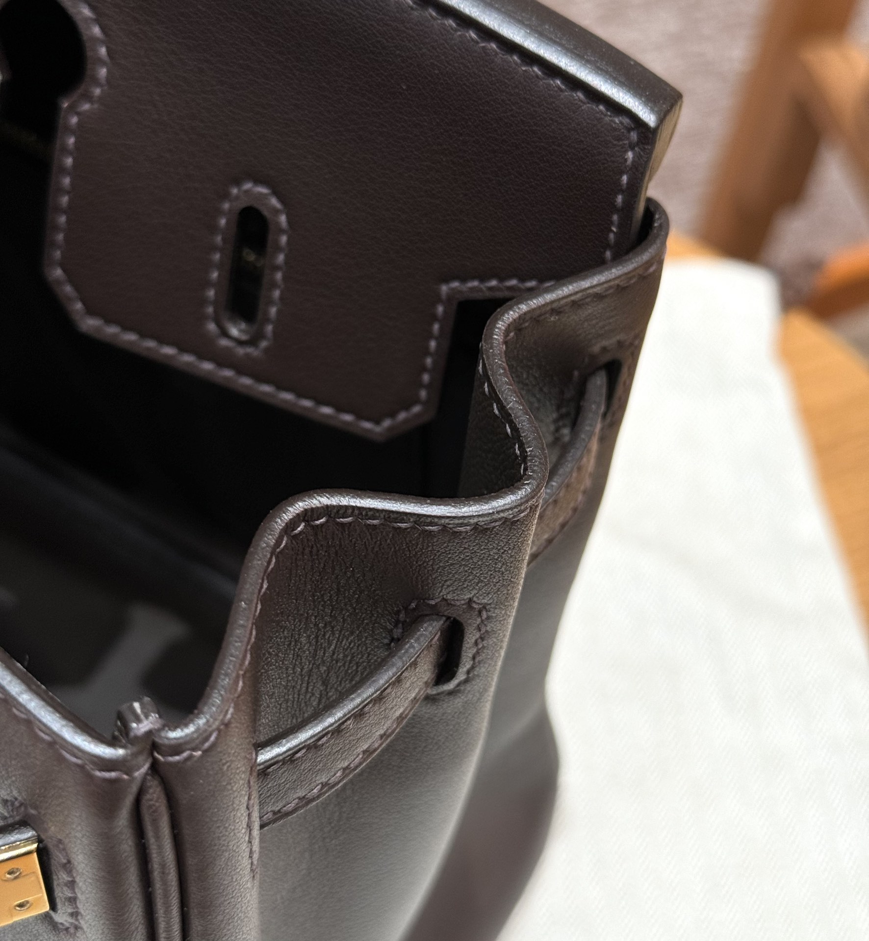 Hermès Birkin 25  chocolate swift