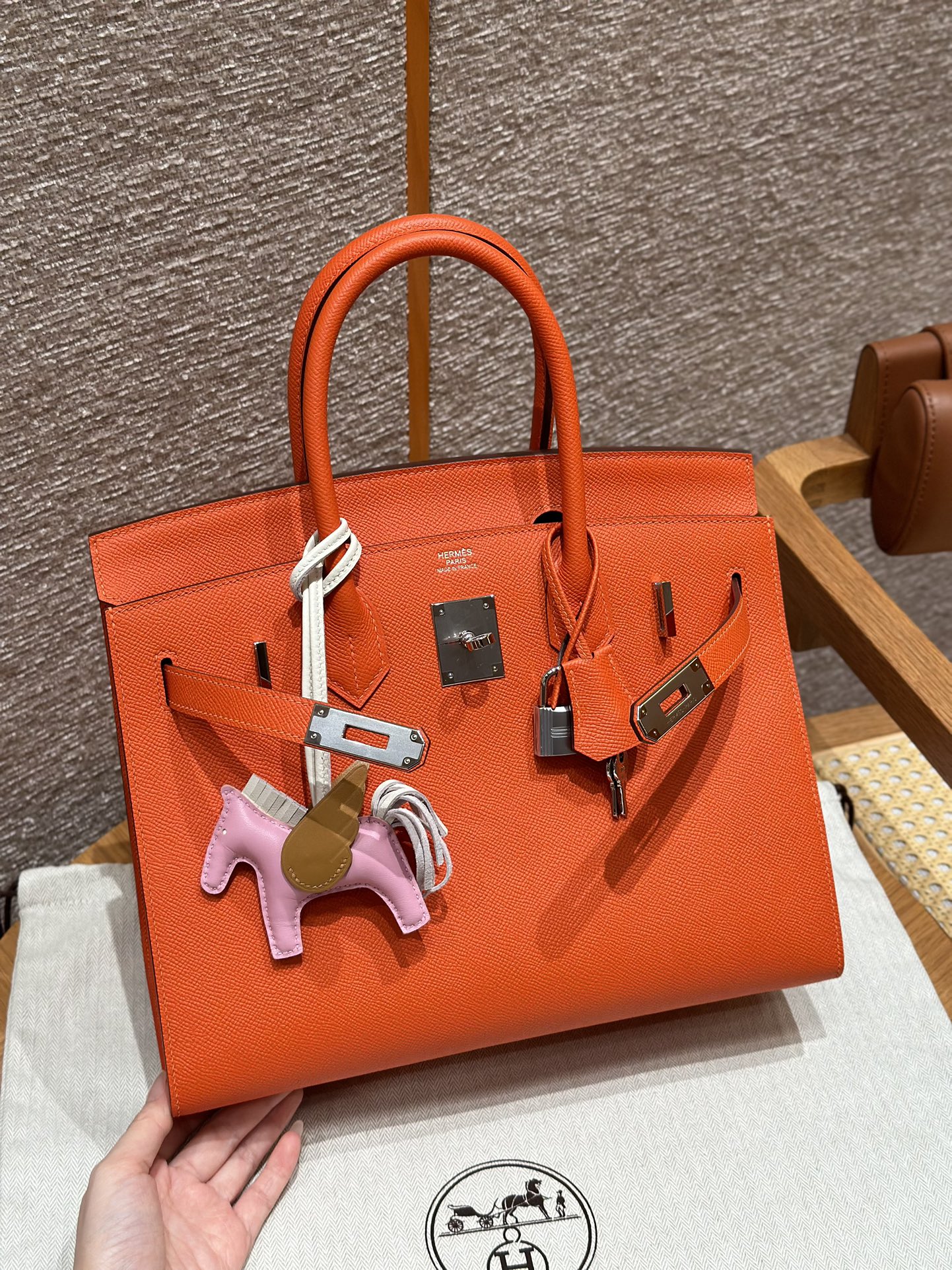 Hermès Birkin 30  orange poppy Epsom