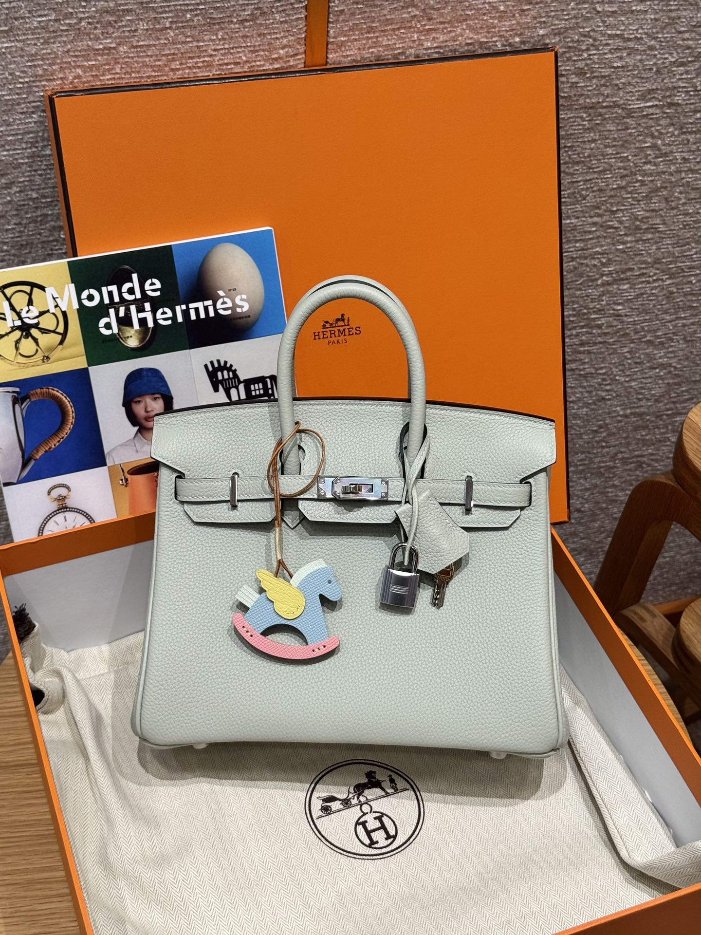 Hermès Birkin 25 Girs neve  togo
