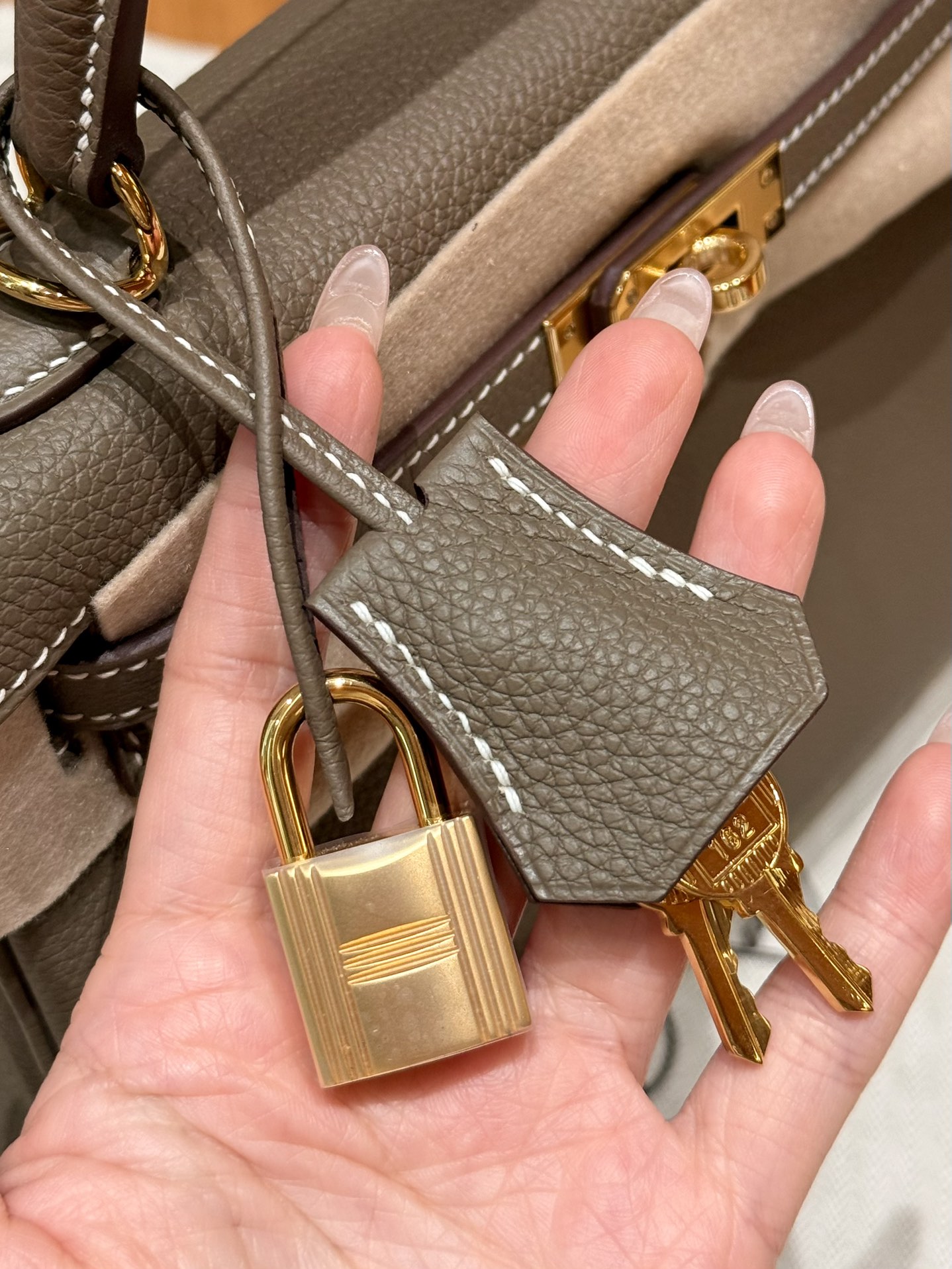 Hermès  Kelly 25 Etoupe Togo