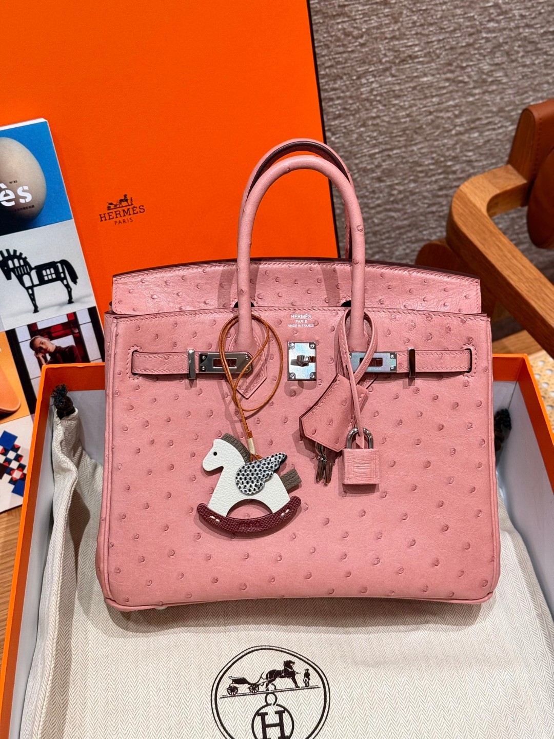 Hermès Birkin 25 Terre Cuite KK ostrich imported
