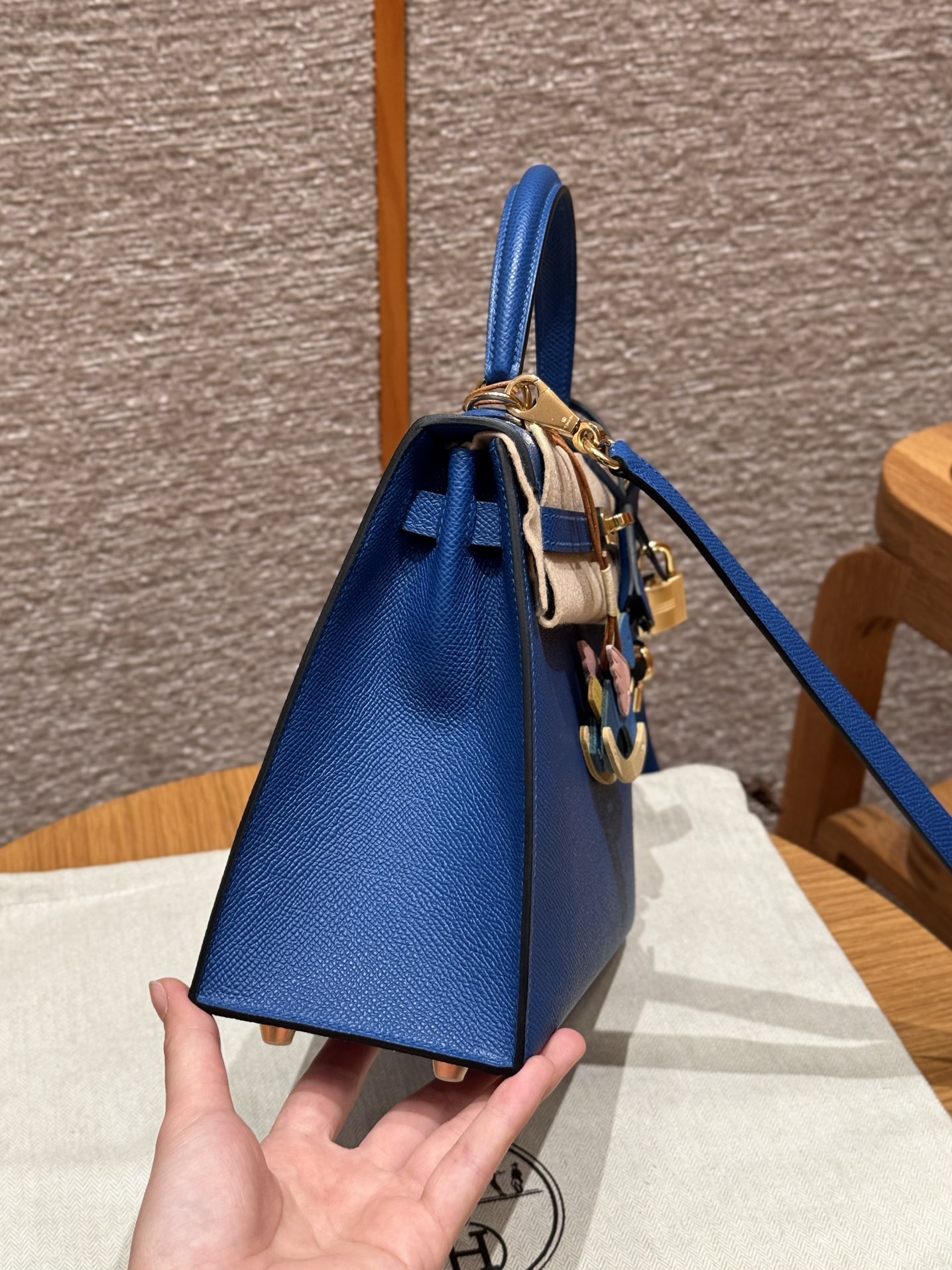 Hermès  Kelly 25 bule France eposm