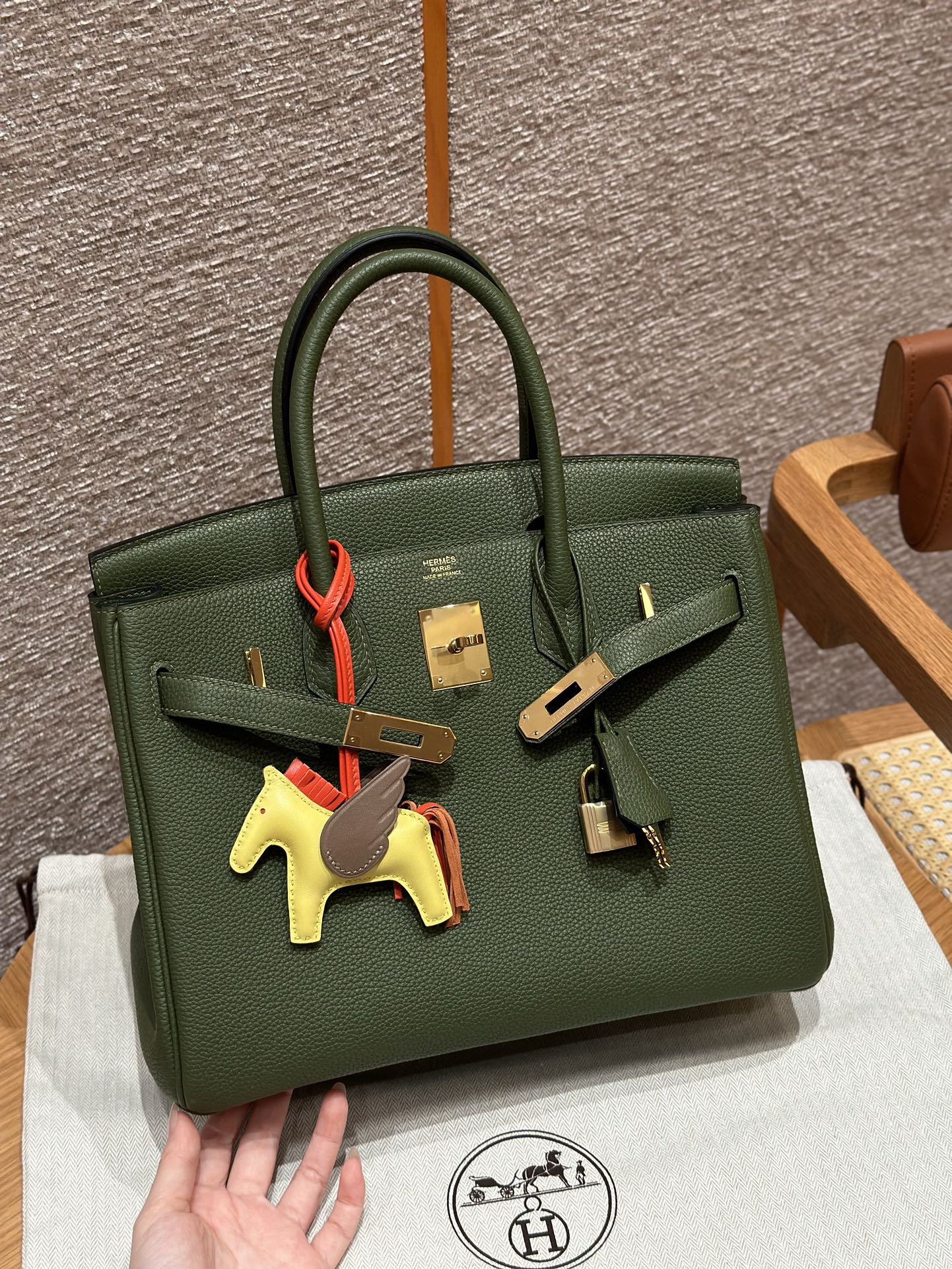 Hermès Birkin 30 olive Green Togo