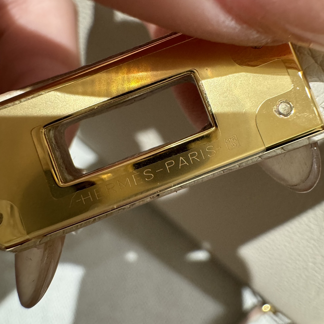 Hermès  Kelly 25 Craie Togo