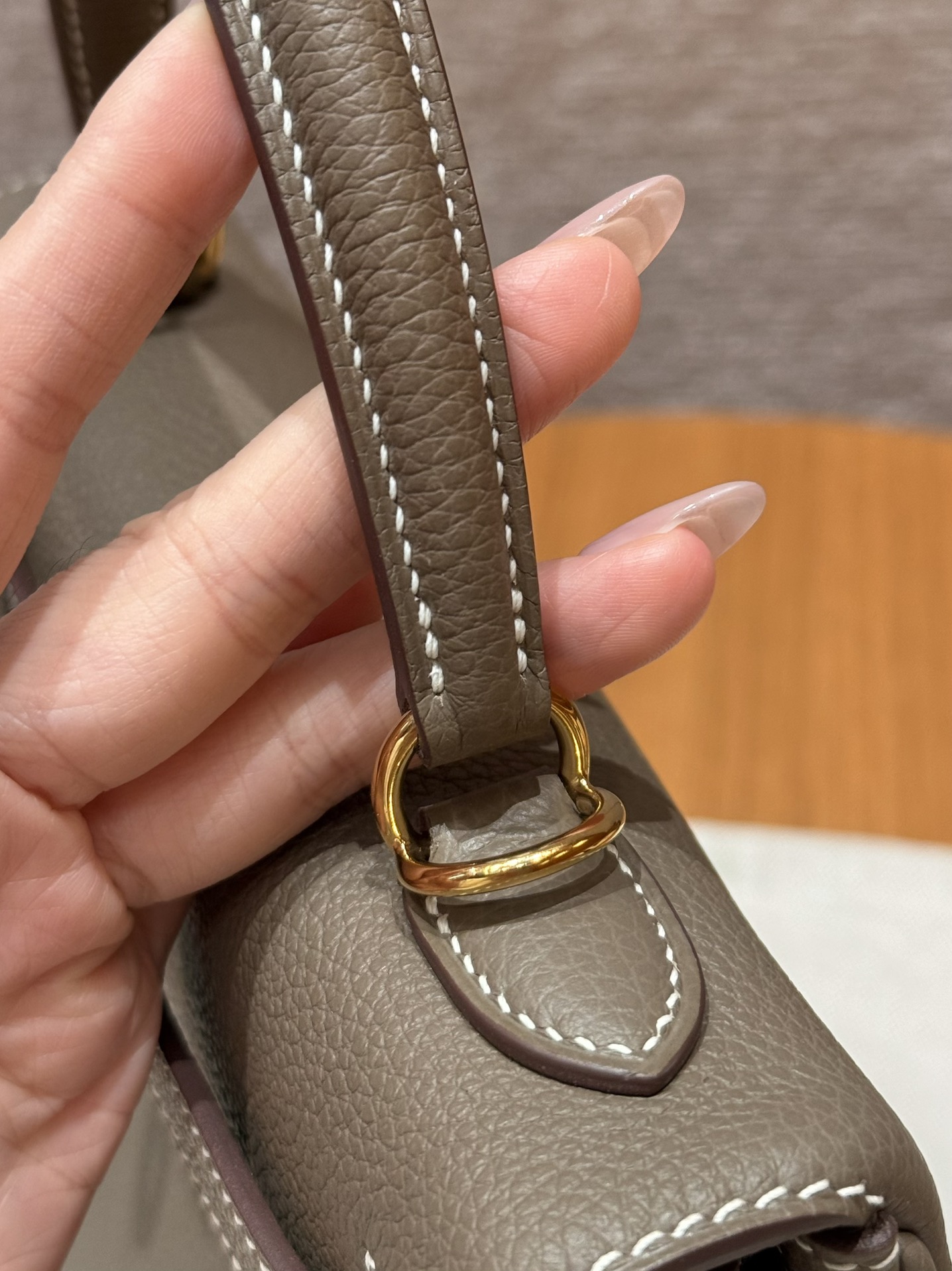 Hermès  Kelly 25 Etoupe Togo