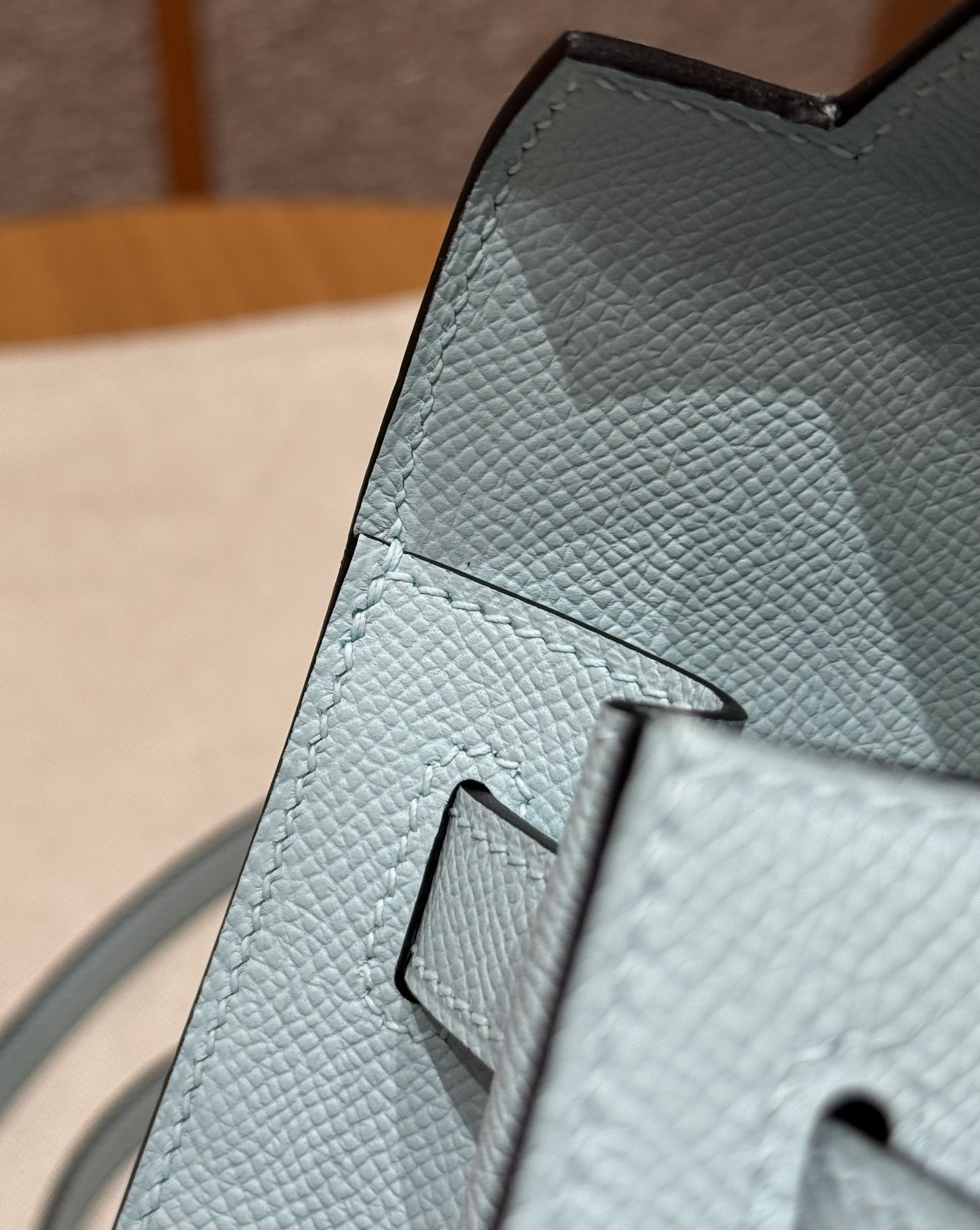 Hermès  Kelly 28 Blue zephyr eposm