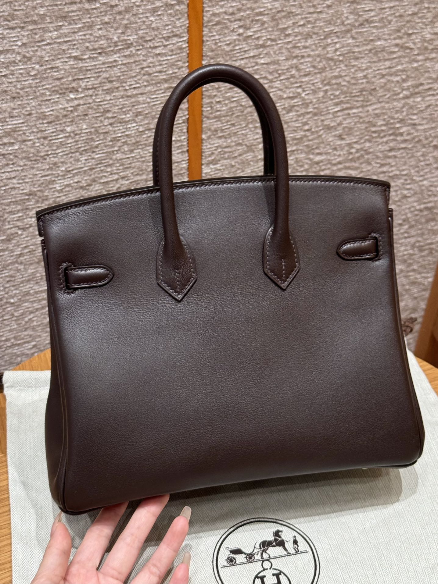 Hermès Birkin 25  chocolate swift