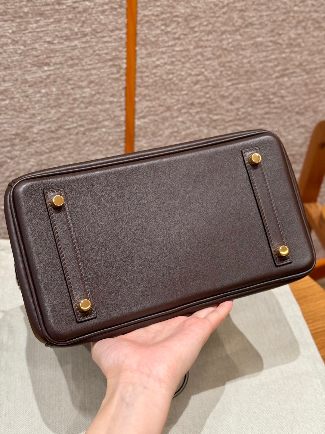 Hermès Birkin 25  chocolate swift