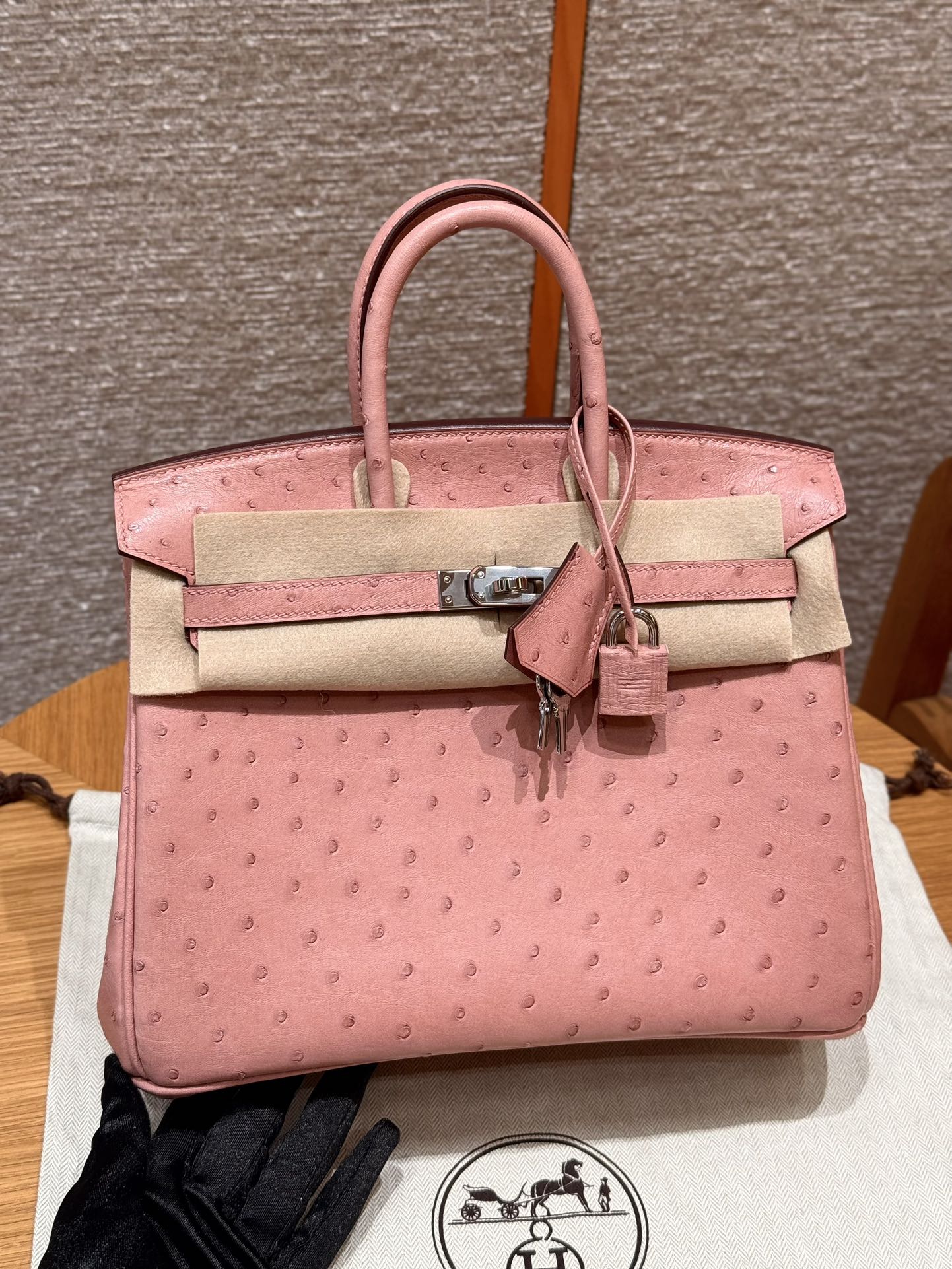 Hermès Birkin 25 Terre Cuite KK ostrich imported